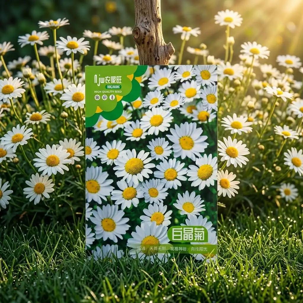 Crystal Daisy সাদা ডেইজি ফুলের বীজ - White Daisy Flower Seeds - R World Store