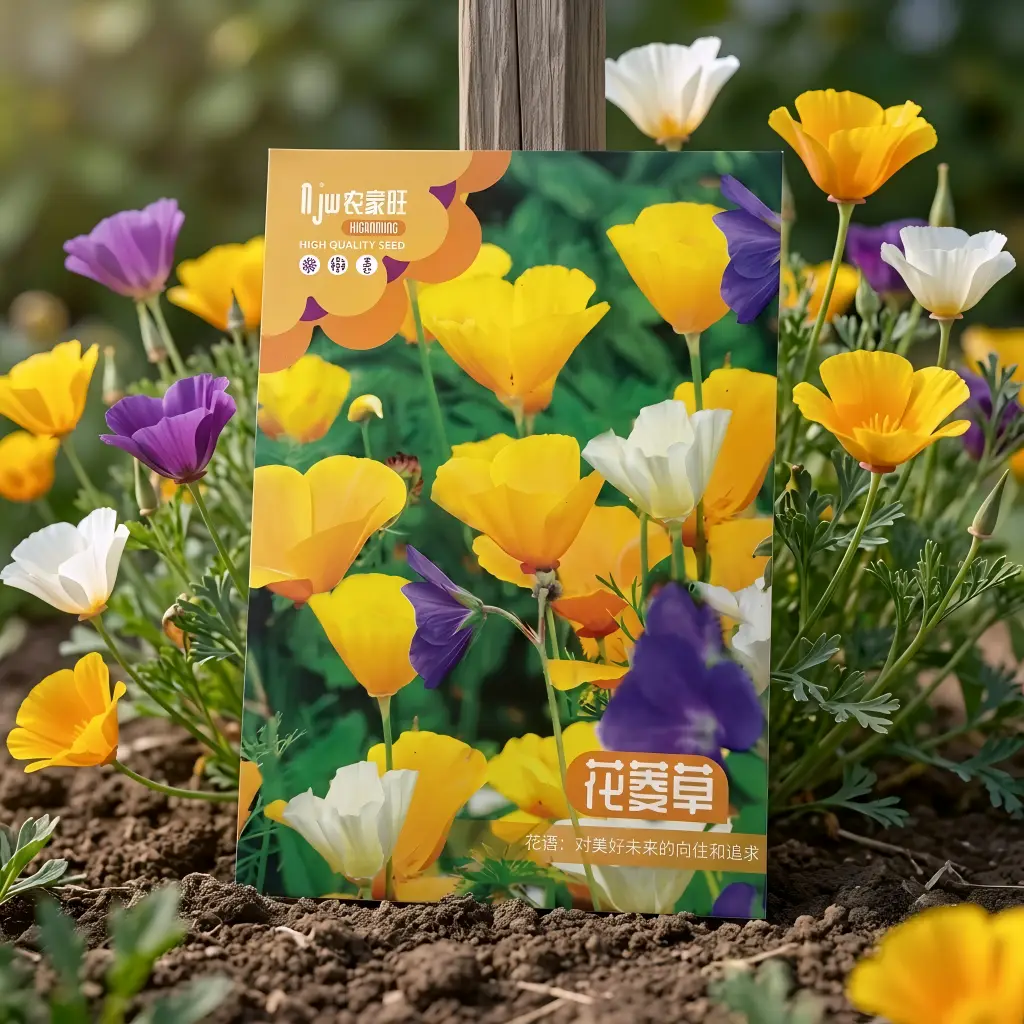 ক্যালিফোর্নিয়া পপি ফুলের বীজ - California Poppy Flower Seeds - R World Store