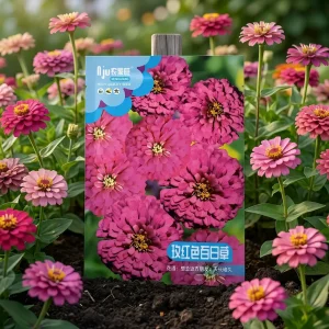 পিঙ্ক কালার জিনিয়া ফুলের বীজ - Pink Zinnia Flower Seeds - R World Store