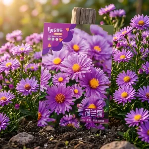 পার্পল অ্যাস্টার ফুলের বীজ - Purple Aster Flower Seeds - R World Store